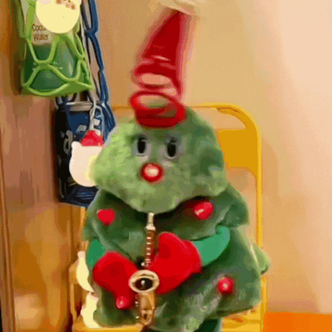 Árbol navideño eléctrico de peluche que canta y baila | Dale vida a la navidad con música, luces y diversión| Adorno Navideño